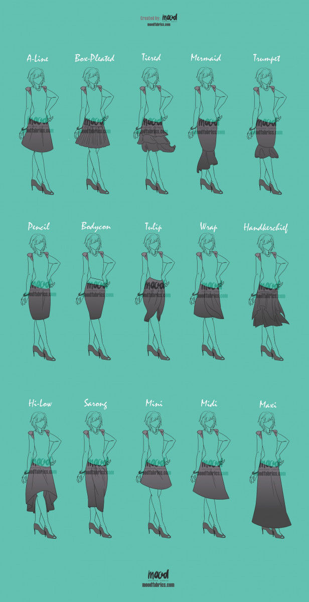 All About Skirt Silhouettes Mood Sewciety