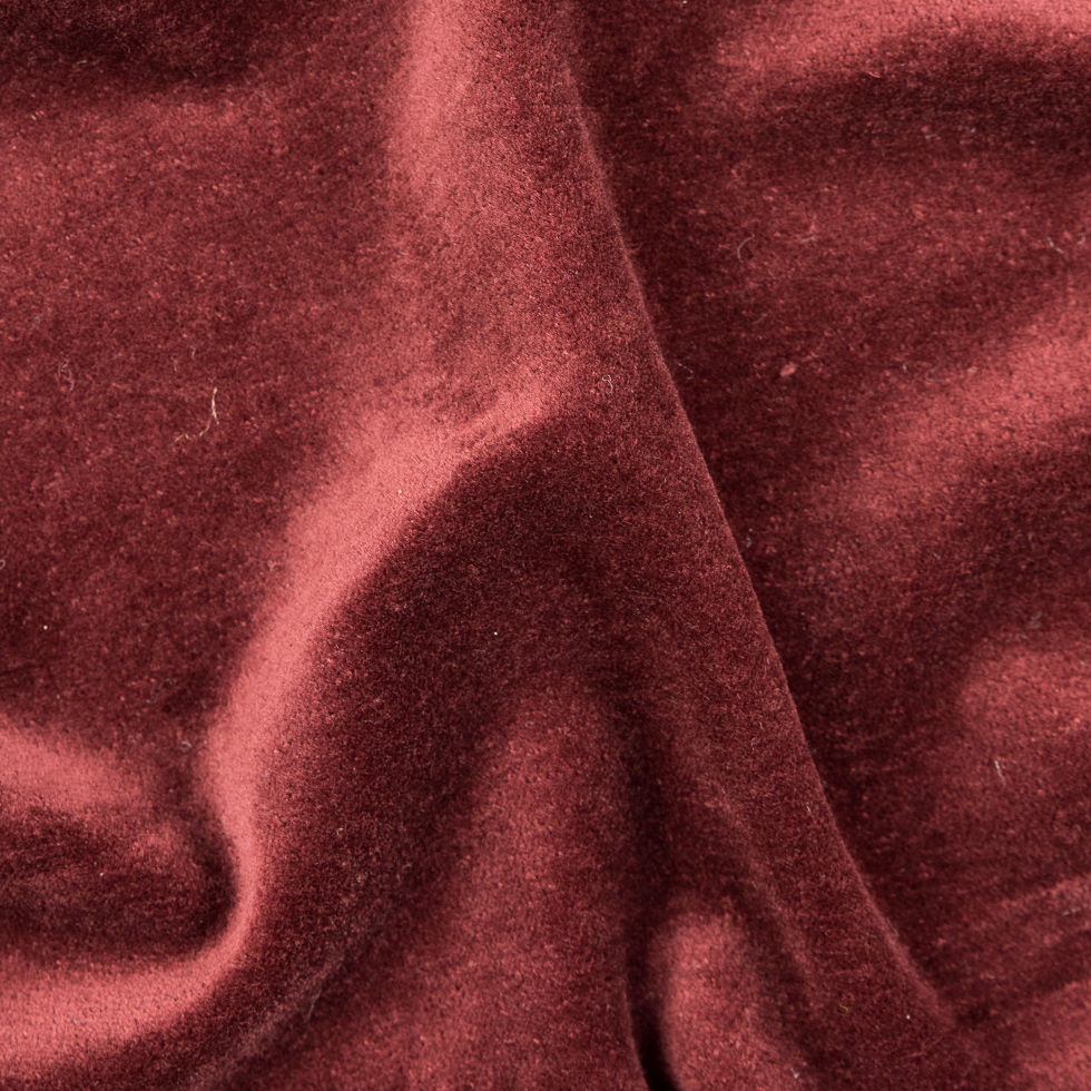 PM Soft Stretch Velvet Velour Fabric In Rich Burgundy Wine