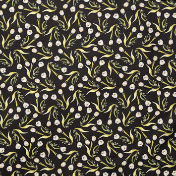 Printed Silk Fabric By The Yard Cloth Material Whole Italian Rasin Black Mint White And Lime Green Fl Silk Cotton Satin Fashion Fabric